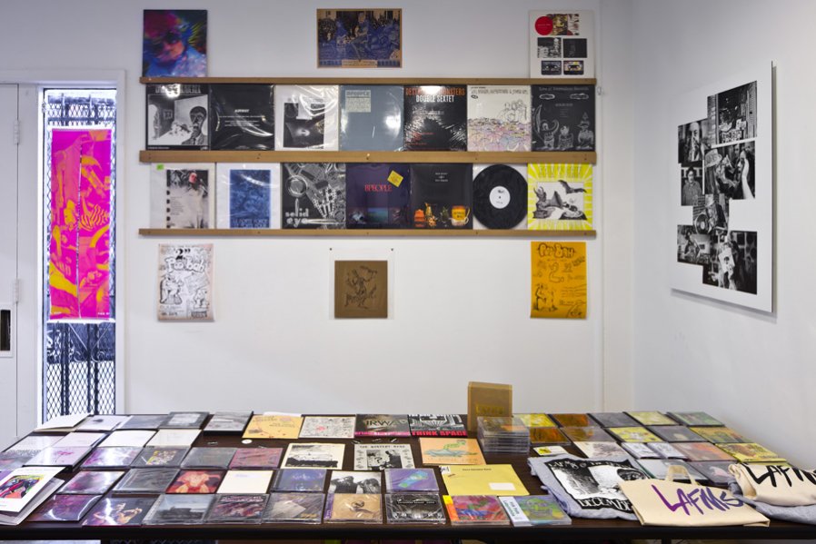 Detail of PooBah Records Pop Up store
Installed during the duration of the exhibition
Los Angeles Free Music Society 1972-2012:
Beneath the Valley of the Lowest Form of Music
2012
Photo: Fredrik Nilsen