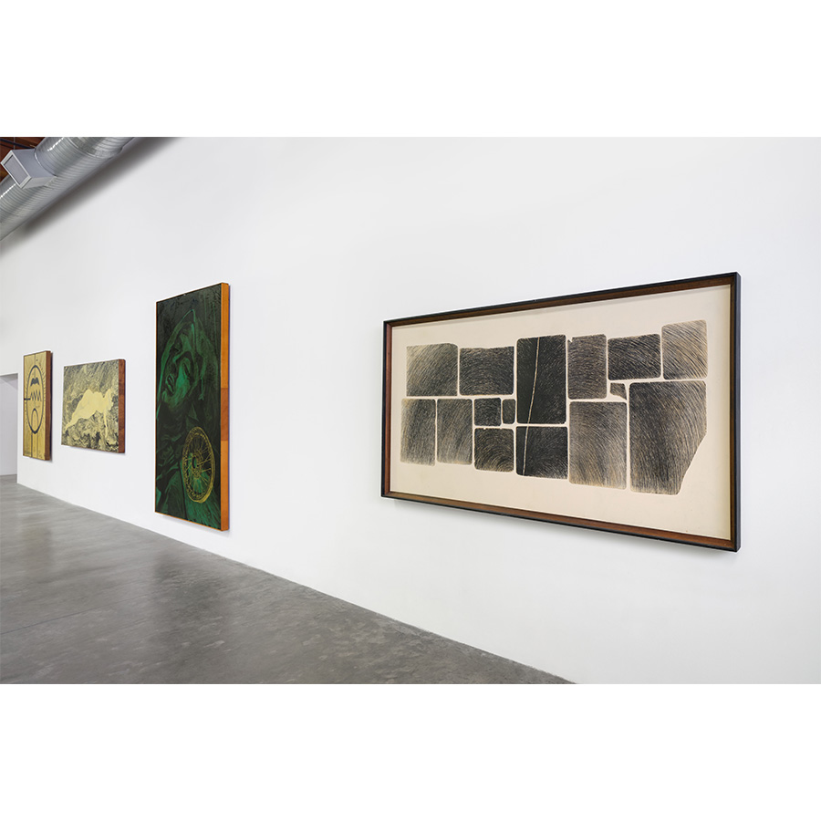 Installation view of Wally Hedrick: SEX POLITICS RELIGION at The Box LA, 2026. Photo: Paul Salveson. 